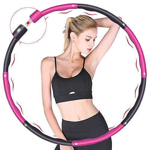 Hula Hoop Fitness, Diseño Ondulado de Espuma, Neumático de Gimnasio Desmontable de 8 Secciones para Uso para Bajar de Peso y Masajes, Fitness Profesional para Adultos Hula Hoop 1,2 kg (Rojo + Gris) Hula Hoop Fitness, Diseño Ondulado de Espuma, Neumático de Gimnasio Desmontable de 8 Secciones para Uso para Bajar de Peso y Masajes, Fitness Profesional para Adultos Hula Hoop 1,2 kg (Rojo + Gris)