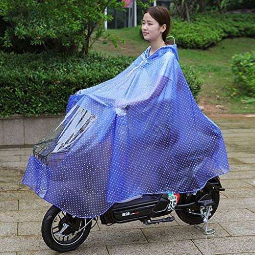 Impermeable Poncho Transparente para Moto Eléctrica Sin Juego de Espejos Impermeable de Lluvia Gruesa para Montar (Color: K, Tamaño: XXXL)