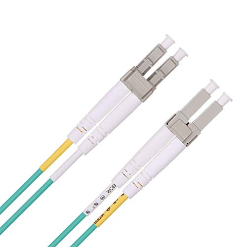 Ipolex Cable Fibra óptica 50m, LC a LC OM3 Fibre Patch Cable Multimodo Dúplex 50/125 para Transceptor SFP de 10Gb/Gigabit SFP