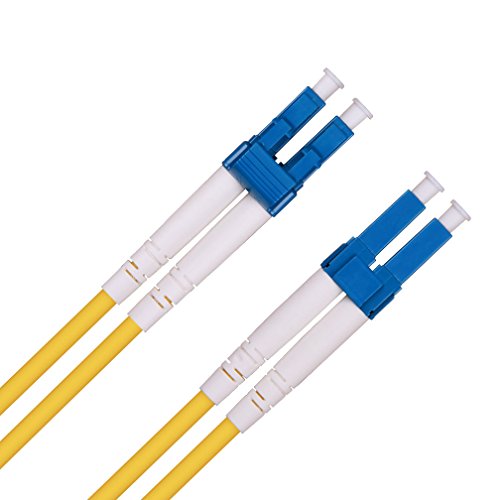 Ipolex LC a LC Cable Fibra óptica 50m - OS2 Monomodo Fibre Patch Cable Duplex 9/125um(LSZH) para 1G/10Gb SFP+ Transceiver, Convertidor de Medios