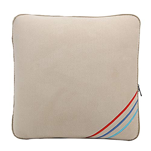 JKL Casa Simple Almohada edredón de Doble propósito, cojín del Aire Acondicionado del Coche, cojín del sofá, 9 Colores Opcionales (Color : Warm Rice - Square Velvet)