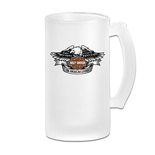 Jldoenh Udjgn Harley Davidson - Taza de cerveza escarchada, 500 ml, vaso grande para regalo, copa de vino