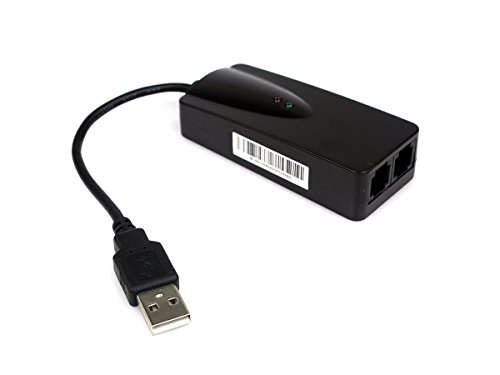 KALEA INFORMATIQUE-© Fax módem 56 K en puerto USB, 2 conectores RJ11, Chipset CONEXANT