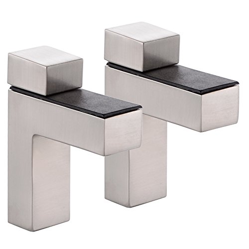 KES Escuadras para Estanterias Escuadra Madera Soporte Estante Cristal Ajustable Metal Sólido Pared Montaje, 2 Piezas, Cepillado, HSB301A-2-P2 KES Escuadras para Estanterias Escuadra Madera Soporte Estante Cristal Ajustable Metal Sólido Pared Montaje, 2 Piezas, Cepillado, HSB301A-2-P2