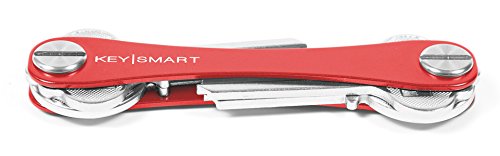 KeySmart - Llavero y Organizador de Llaves Compacto (hasta 8 Llaves, Rojo)