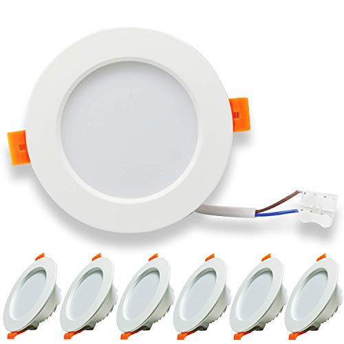 Kimjo Foco LED Empotrable Techo 9W(equivalente 90W), Blanco Frio 6500K 620lm LED Empotrable Techo Redondo, 37mm Ultraslim Lámpara de Techo, AC 185V-260V, para Dormitorio Sala de Estar Cocina 6 Pack Kimjo Foco LED Empotrable Techo 9W(equivalente 90W), Blanco Frio 6500K 620lm LED Empotrable Techo Redondo, 37mm Ultraslim Lámpara de Techo, AC 185V-260V, para Dormitorio Sala de Estar Cocina 6 Pack