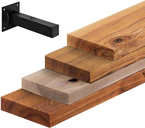 LAMO Manufaktur Estante de Madera Maciza, Borde Recto, Estantería Colgante, Estante de Pared, Soportes de Metal incluidos, versión Envejecida, Fresno Rustico 150cm, LWG-02-A-003-150-14A LAMO Manufaktur Estante de Madera Maciza, Borde Recto, Estantería Colgante, Estante de Pared, Soportes de Metal incluidos, versión Envejecida, Fresno Rustico 150cm, LWG-02-A-003-150-14A