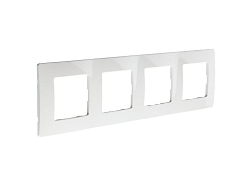 Legrand 397871 Marco Simple para 4 Interruptores, Blanco Legrand 397871 Marco Simple para 4 Interruptores, Blanco