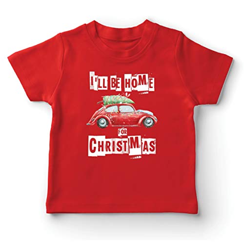 lepni.me Camiseta para Niño/Niña Estaré en casa para la Navidad con el Tema de Las Vacaciones favoritas de la Familia. (1-2 Years Rojo Multicolor) lepni.me Camiseta para Niño/Niña Estaré en casa para la Navidad con el Tema de Las Vacaciones favoritas de la Familia. (1-2 Years Rojo Multicolor)