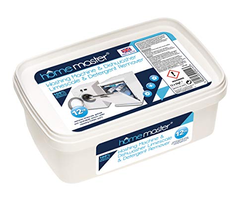 Limpiador de cal y detergente para todas las lavadoras y lavavajillas de Home Master - 12 aplicaciones Limpiador de cal y detergente para todas las lavadoras y lavavajillas de Home Master - 12 aplicaciones