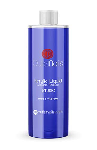 Liquido Acrilico 500ml Studio | Monomero para uñas acrílicas | Secado Medio - Rápido ideal para Centros de Uñas