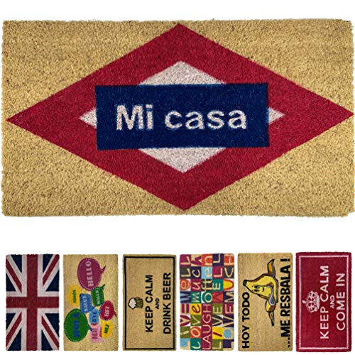 LucaHome - Felpudo de Coco Natural 70x40 con Base Antideslizante, Felpudo de Coco Divertido Metro Mi casa, Felpudo Absorbente Entrada casa, Ideal para Puerta Exterior o Pasillo LucaHome - Felpudo de Coco Natural 70x40 con Base Antideslizante, Felpudo de Coco Divertido Metro Mi casa, Felpudo Absorbente Entrada casa, Ideal para Puerta Exterior o Pasillo