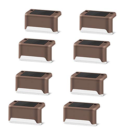 Luces solares para cubierta, luz LED solar IP65, impermeable, para exteriores, jardín, camino, patio, escaleras, vallas, lámparas (8 piezas) Luces solares para cubierta, luz LED solar IP65, impermeable, para exteriores, jardín, camino, patio, escaleras, vallas, lámparas (8 piezas)