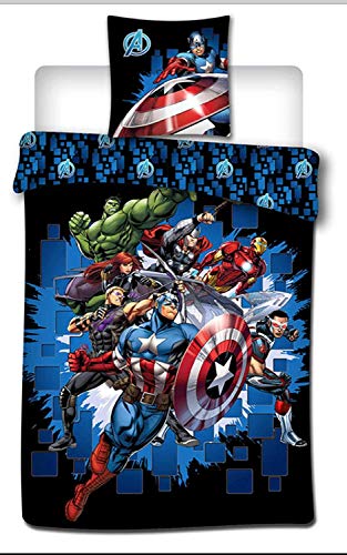 Marvel Avengers Kids Duvet Cover and Pillow case Set 100% Polyester