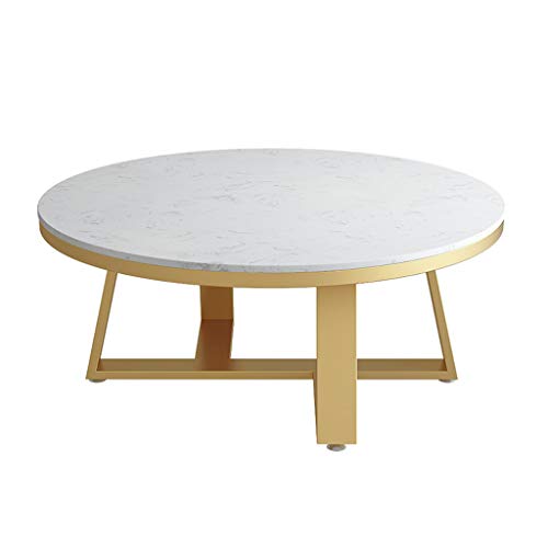 Mesa Auxiliar Redonda Moderna para Sala de Estar o Dormitorio, encimera de mármol Blanco, Base Dorada, imitación, 60/70/80x45 cm Mesa Auxiliar Redonda Moderna para Sala de Estar o Dormitorio, encimera de mármol Blanco, Base Dorada, imitación, 60/70/80x45 cm