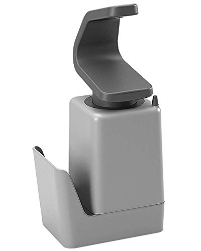 Metaltex Soap Tex-Dispensador de Jabón para Fregadero, Gris, 11x8x22 cm