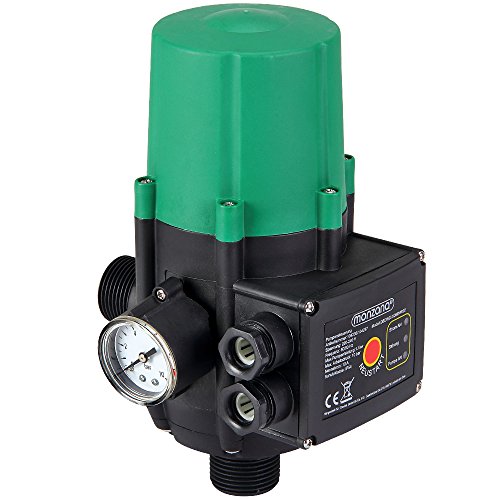 Monzana Interruptor de presión de bomba de agua Presostato automático Controlador sin cable Vol 60 a 160 L x min