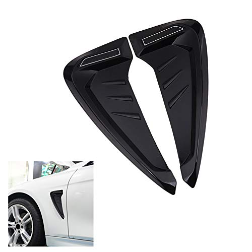 MoreChioce - Cubierta universal de entrada de aire para coche, cubierta para capó, cubierta de entrada de aire de ABS, cubierta para capó de repuesto, adhesivo decorativo lateral, color negro