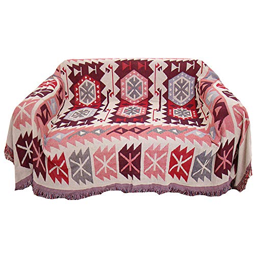 NA MYBH Manta para el hogar Manta de Hilo de Punto Estadounidense Manta de Cubierta de Mantel Manta Multifuncional cojín de sofá Manta de sofá Manta de Aire Acondicionado Rojo 180 * 230 cm