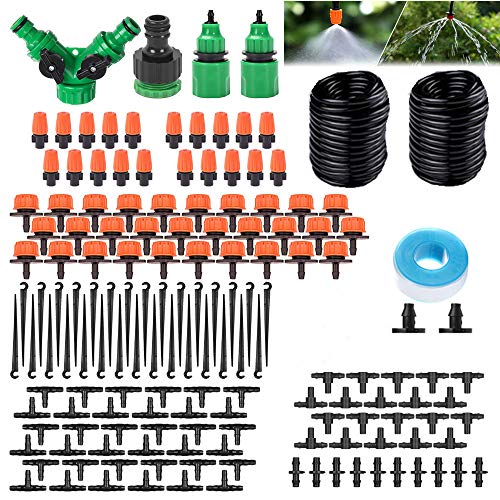 NA Sistema de riego de jardín, 149 Pcs Goteros para Equipos de Riego Automático, Accesorios para Riego por Goteo Sistema de Riego para Irrigación Riego para Jardín, Plantas de Patio - 30 M