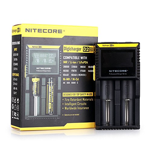 Nitecore D2 Intellicharger Smart Universal LCD Display Dual Battery Charger for 18650 18350 26650 AAA AA CR123A