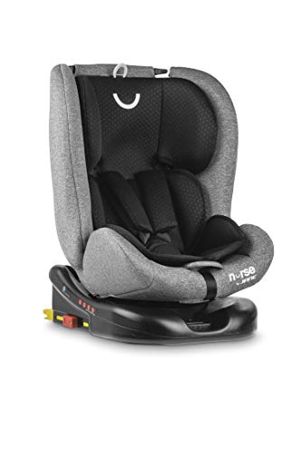 Nurse Roll 360º Silla De Coche Grupo 0 1 2 3, De 0 A 36Kg, Rotación 360, Isofix Y Top Tether, Máximo Reclinado, Incluye Reductor