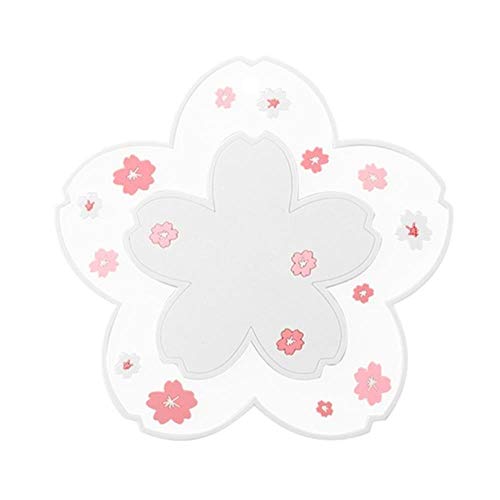 OQQE Nuevo Sakura Posavasos para Taza de café, Antideslizante, Soporte para Olla Caliente Resistente al Calor para encimera de Cocina, Color Blanco, L 16 cm