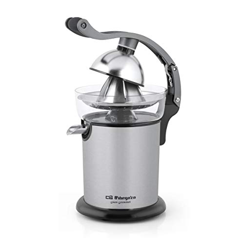 Orbegozo EP 4000 - Exprimidor zumo eléctrico de naranjas con brazo articulado, acero inoxidable, 130 W de potencia, motor profesional AC, sistema antigoteo Orbegozo EP 4000 - Exprimidor zumo eléctrico de naranjas con brazo articulado, acero inoxidable, 130 W de potencia, motor profesional AC, sistema antigoteo