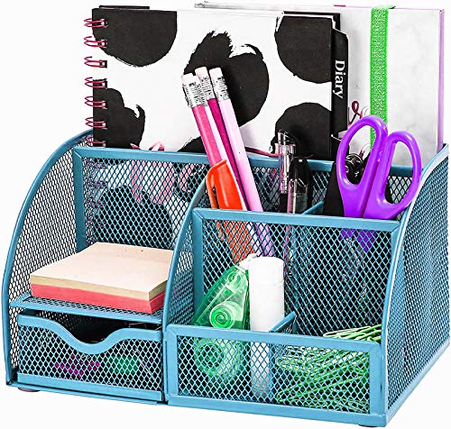 Organizador escritorio grande metálica Organizador de Escritorio/Lapiceros para Escritorio/Escritorio ordenado/Titular de la Pluma/Portalápices Organizador de Oficina (Azul) Organizador escritorio grande metálica Organizador de Escritorio/Lapiceros para Escritorio/Escritorio ordenado/Titular de la Pluma/Portalápices Organizador de Oficina (Azul)