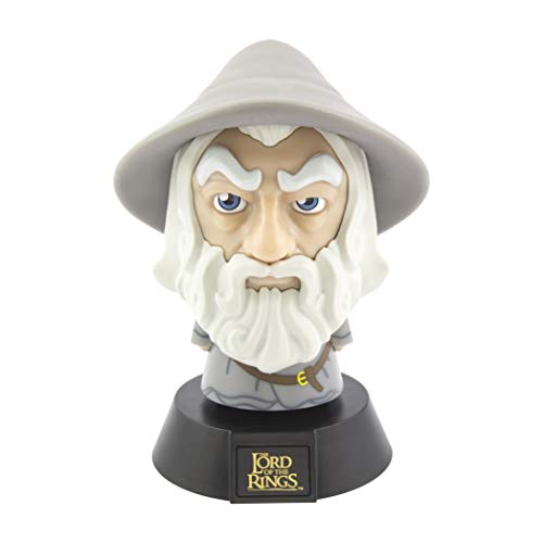 Paladone Lord of Rings Gandalf 3D Icon Light BDP | Producto Oficial de J. R. Tolkien's The Hobbit | Idea de Regalo único | Luz Nocturna Brillante o lámpara de Escritorio | Funciona con 2 Pilas AAA