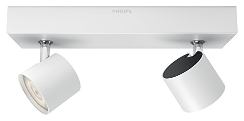 Philips Lighting Philips myLiving Star-Barra de dos techo, LED integrado, consume 4.5 W, luz blanca cálida, regulable, 2 focos