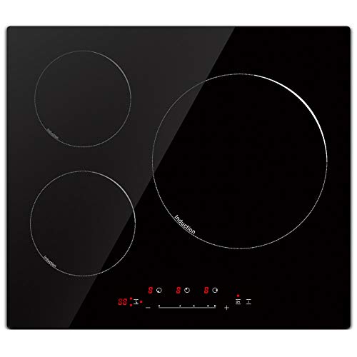 Placa Inducción, Cocina de inducción 60cm, Cocina eléctrica integrada de 3 zonas Encimera Placa portátil, Eléctrica de Inducción con Control táctil del Sensor, (6400W) Placa Inducción, Cocina de inducción 60cm, Cocina eléctrica integrada de 3 zonas Encimera Placa portátil, Eléctrica de Inducción con Control táctil del Sensor, (6400W)