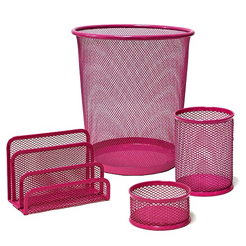 Plus Office CQY-3172-PK - Set de escritorio, color rosa