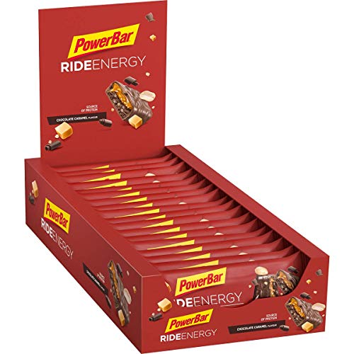 PowerBar Ride Energy Chocolate Caramel 18x55g - Barra de Proteínas de Carbohidratos + Magnesio