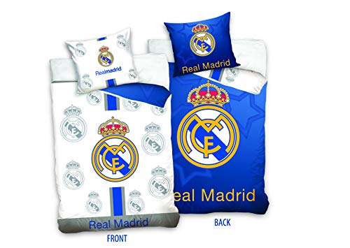 Real Madrid RM181011 - Juego de cama reversible (135 x 200 cm)