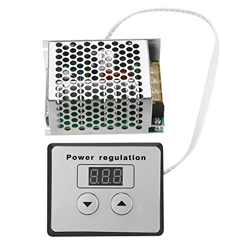 Regulador de Voltaje, 4000W Controlador de Voltaje SCR Regulador de Voltaje Digital Control de Velocidad Regulador Termostato AC 220V para Estufas Eléctricas Regulador de Voltaje, 4000W Controlador de Voltaje SCR Regulador de Voltaje Digital Control de Velocidad Regulador Termostato AC 220V para Estufas Eléctricas