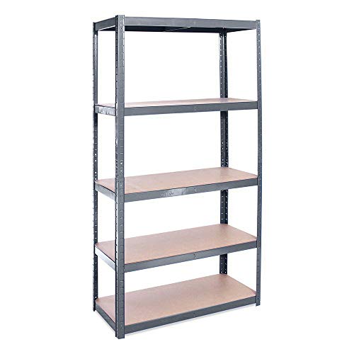 Rhino Racking 0052 - Estantería Metálica de Almacenamiento Industrial Resistente con 5 Estantes, para Almacén Garaje, Trastero, Sótano,180cm x 90cm x 40cm Rhino Racking 0052 - Estantería Metálica de Almacenamiento Industrial Resistente con 5 Estantes, para Almacén Garaje, Trastero, Sótano,180cm x 90cm x 40cm