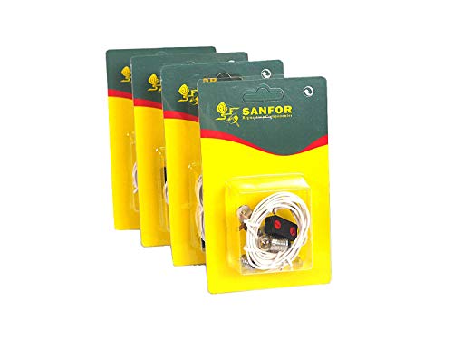 Sanfor Paquete 4 Blíster kit eléctrico para manualidades, PLATEADO/BLANCO, Talla única