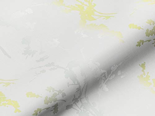 Saum & Viebahn GmbH & Co. KG Tela de cortina Poppy con diseño de flores, color verde, tela de alta calidad por metro para cortinas, estor enrollable, semitransparente