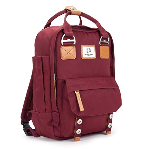 SEVENTEEN LONDON - Mochila 'Camden' Unisex en Rojo de Estilo Moderno y Multifuncional computadora portátil de hasta 13" SEVENTEEN LONDON - Mochila 'Camden' Unisex en Rojo de Estilo Moderno y Multifuncional computadora portátil de hasta 13"