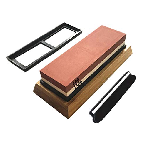 SGMYMX Whetstone 600 Grit Piedra de afilar afilador Duplex / 2 en 1 Scrub 1500 con la Base de bambú, la Piedra de afilar la Cuchilla guía muela húmeda SGMYMX Whetstone 600 Grit Piedra de afilar afilador Duplex / 2 en 1 Scrub 1500 con la Base de bambú, la Piedra de afilar la Cuchilla guía muela húmeda