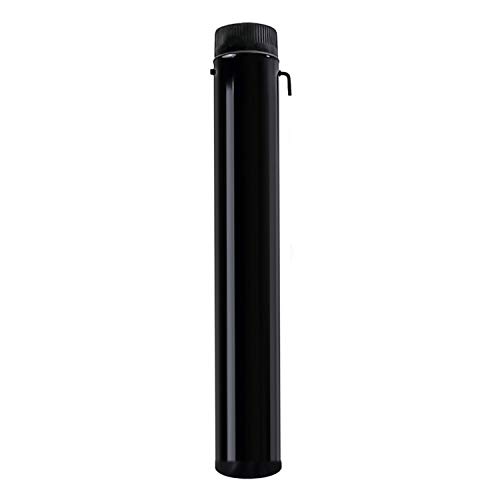 Sin marca 22011007 Wolfpack Tubo Acero Vitrificado Ø 110 mm. con Llave Estufas de Leña, Chimenea, Alta Resistencia, Color Negro