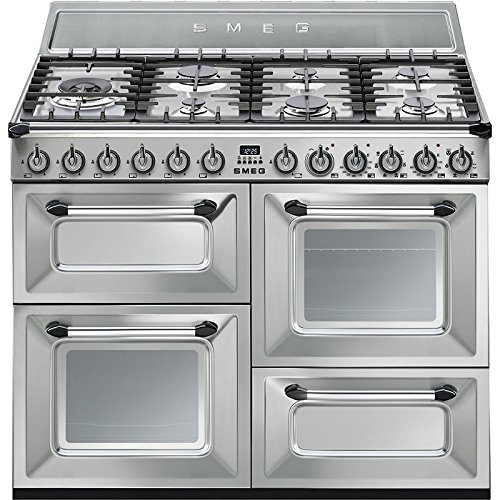 Smeg TR4110X - Cocina (Cocina independiente, Acero inoxidable, Giratorio, Frente, Encimera de gas, Pequeño)