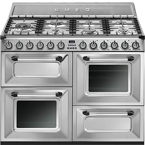 Smeg TR90BL9 - Cocina (Cocina independiente, Negro, Giratorio, Frente, Electrónico, Encimera de gas)