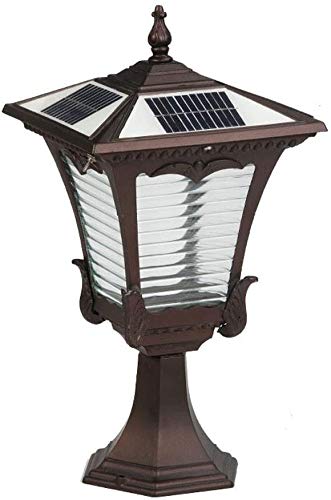 Solar sobremuro Columna marrón retro Energía Solar LED Columna de luz de estilo europeo al aire libre antiguo faro trayectoria del jardín del paisaje ligero IP65 a prueba de agua de aluminio fundido a Solar sobremuro Columna marrón retro Energía Solar LED Columna de luz de estilo europeo al aire libre antiguo faro trayectoria del jardín del paisaje ligero IP65 a prueba de agua de aluminio fundido a