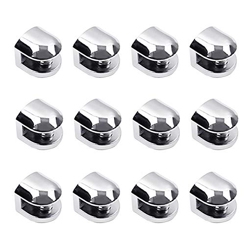 Soporte Aleación de Zinc para Vidrio CHALA 12PCS Soporte para Estantes de Cristal para Vidrio Sólido Abrazadera de Vidrio para Barandillas de Barandilla Escaleras Acristalamiento Pulido Soporte Aleación de Zinc para Vidrio CHALA 12PCS Soporte para Estantes de Cristal para Vidrio Sólido Abrazadera de Vidrio para Barandillas de Barandilla Escaleras Acristalamiento Pulido