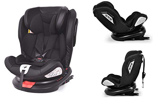 Star Ibaby - Silla de coche grupo 0+/1/2/3 Isofix rotación 360º - Black Edition