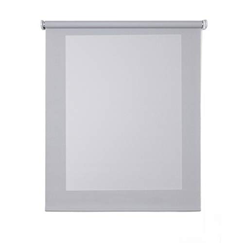 STORESDECO - Estor Screen, Estor Enrollable con Tejido Técnico para Puertas y Ventanas (160 cm x 180 cm, Gris) | Estor Enrollable Aislante Térmico, Translúcido, Tamiza la Luz y Aporta Privacidad