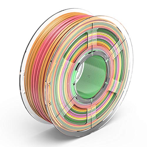 TECBEARS PLA Filamento de Impresión 3D, 1.75mm Arco Iris, Precisión Dimensional +/- 0.02 mm, 1kg Carrete, 1 Paquete TECBEARS PLA Filamento de Impresión 3D, 1.75mm Arco Iris, Precisión Dimensional +/- 0.02 mm, 1kg Carrete, 1 Paquete