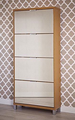 Top Kit | Mueble Zapatero Danubio 32ab | Medidas 175 x 26,5 x 25 cm | Armario Zapatero | Zapatero con Espejo | Roble Top Kit | Mueble Zapatero Danubio 32ab | Medidas 175 x 26,5 x 25 cm | Armario Zapatero | Zapatero con Espejo | Roble